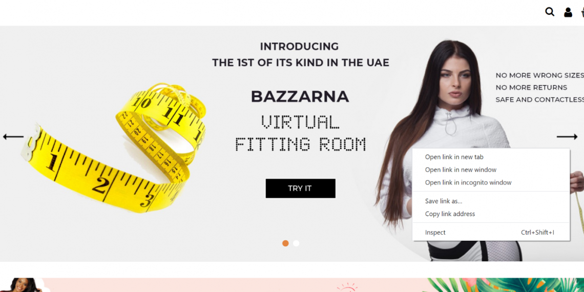 بازارنا يوفر غرفة قياس ملابس افتراضية