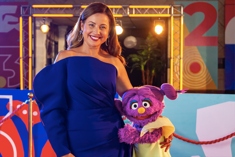 ريا أبي راشد في برنامج أهلاً سمسم