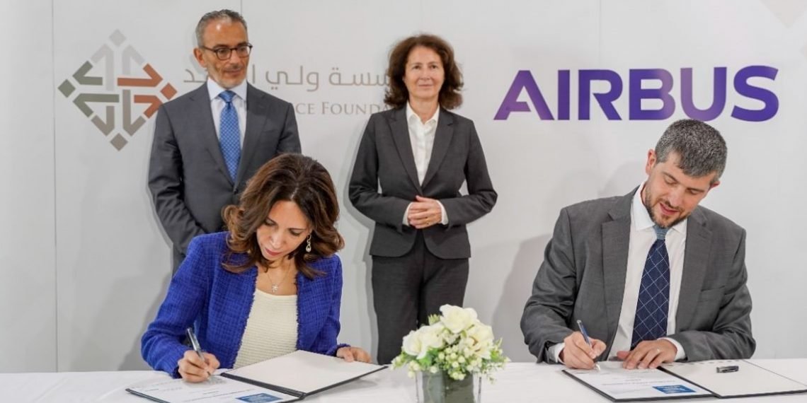 شراكة بين ايرباص ومؤسسة ولي العهد
