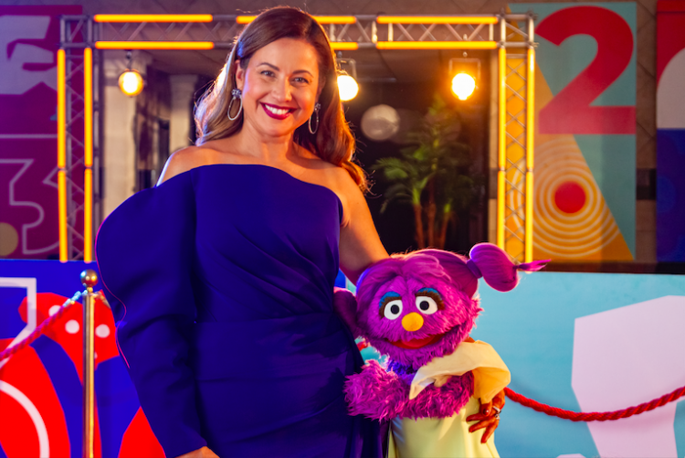 ريا أبي راشد في برنامج أهلاً سمسم